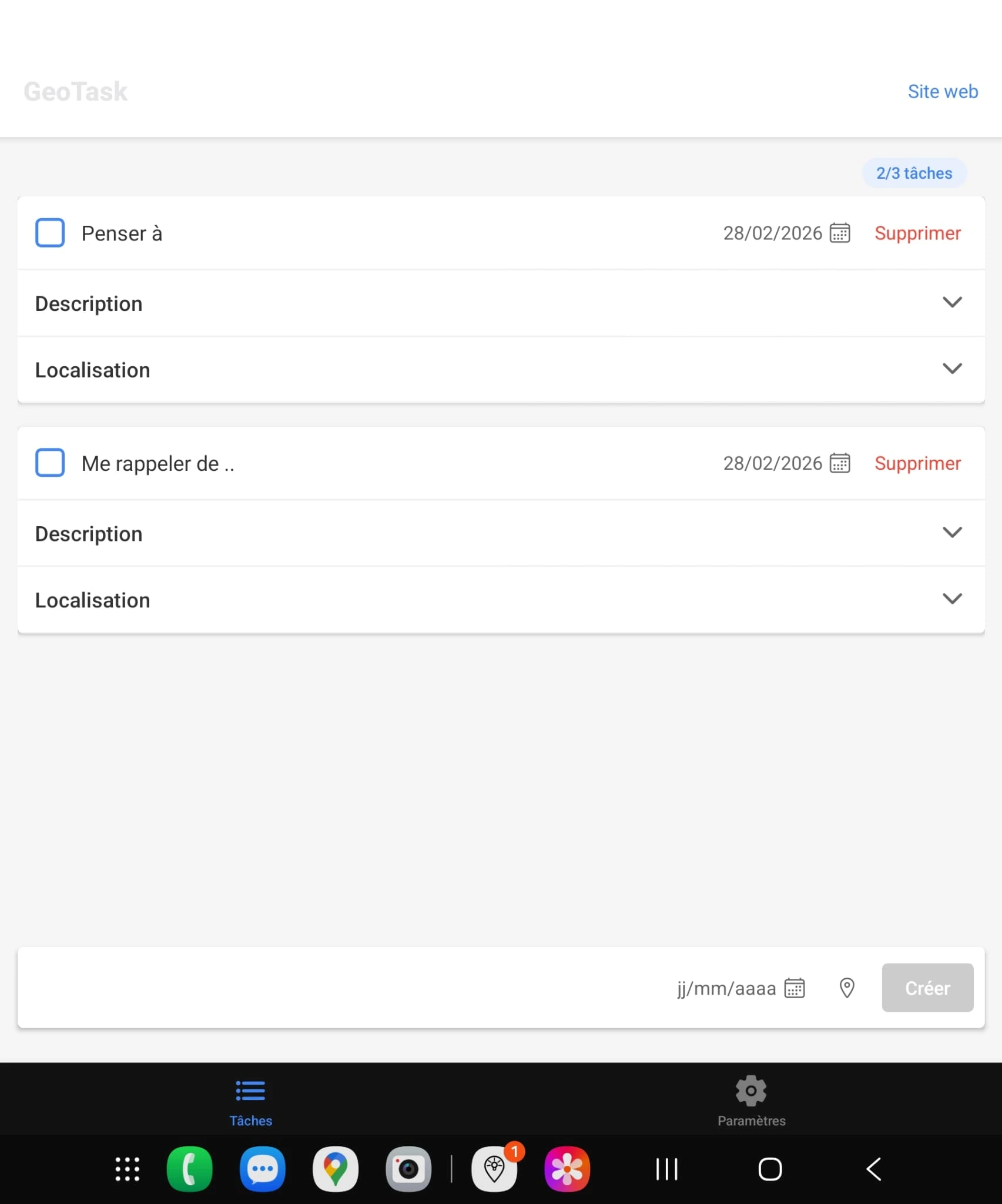 GeoTask App screenshot